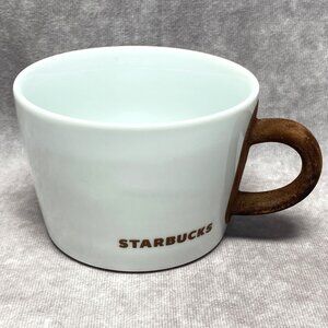 Starbucks Kahla White & Brown Ceramic Mug With Velvet Handle 14 Oz 450 Ml